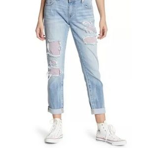 True Religion Cameron Mesh Boyfriend Jeans Size 26